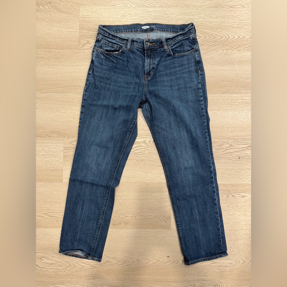 Old Navy Women's Dark Wash Size 10 Ankle Boyfriend Fit Jeans